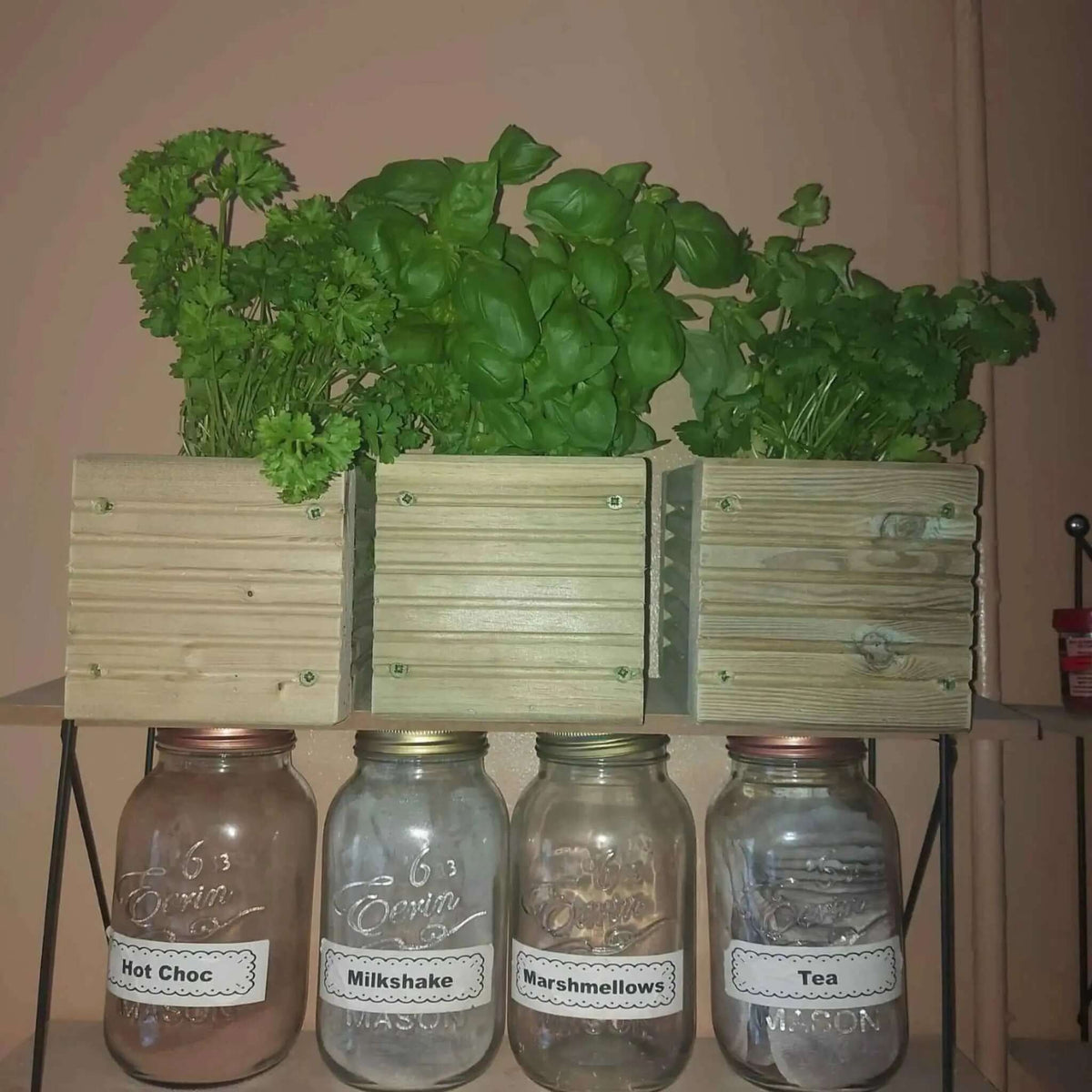 Wooden Decking herb planter boxes pack of 3 - SGP Garden Ltd