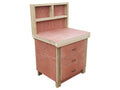 Wooden Eucalyptus Hardwood Top Workbench, Tool Cabinet With Drawers (V.2) With Back Panel - SGP Garden Ltd