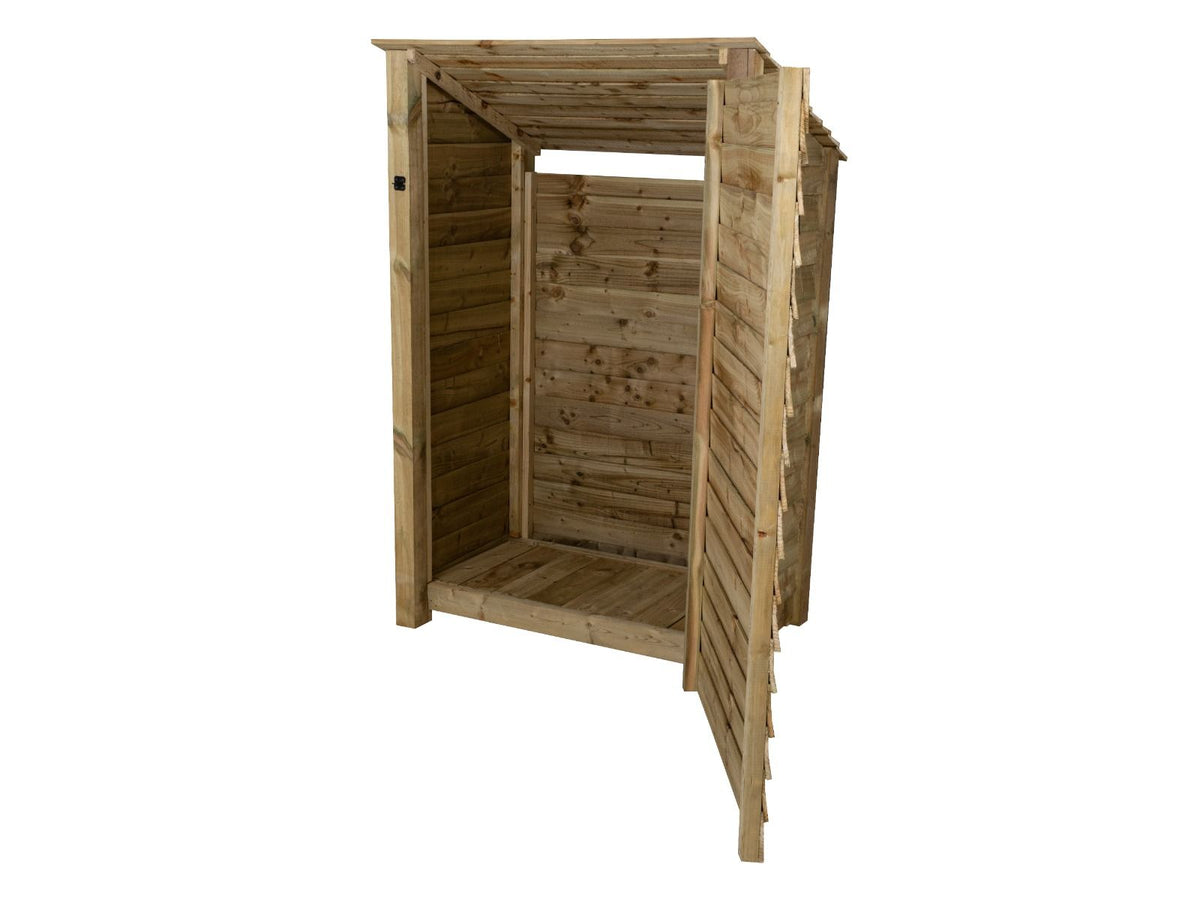 Wooden Garden Tool Storage (Roof Sloping Back) W-119cm, H-126cm or 180cm, D-88cm - SGP Garden Ltd