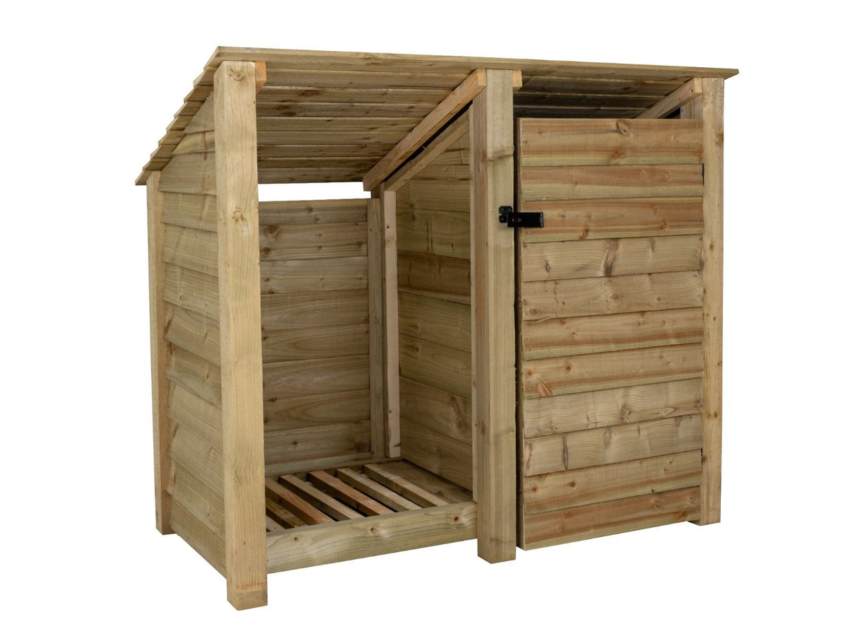 Wooden Garden Tool Storage (Roof Sloping Back) W-146cm, H-126cm or 180cm, D-88cm - SGP Garden Ltd