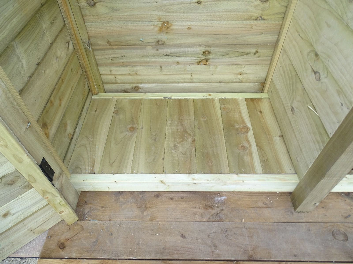 Wooden Garden Tool Storage (Roof Sloping Back) W-227cm, H-126cm or 180cm, D-88cm - SGP Garden Ltd