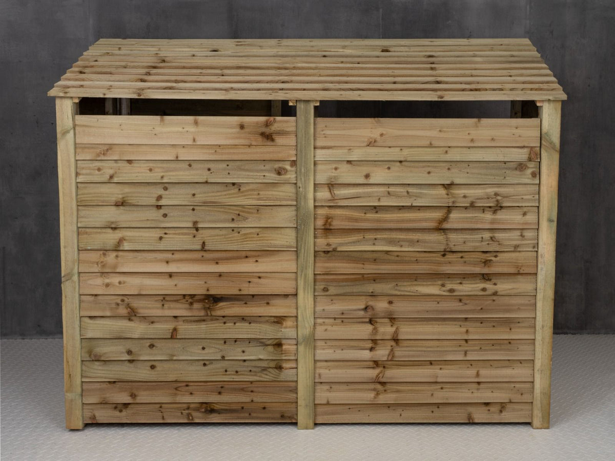 Wooden Garden Tool Storage (Roof Sloping Back) with Shelf W-227cm, H-126cm or 180cm, D-88cm - SGP Garden Ltd