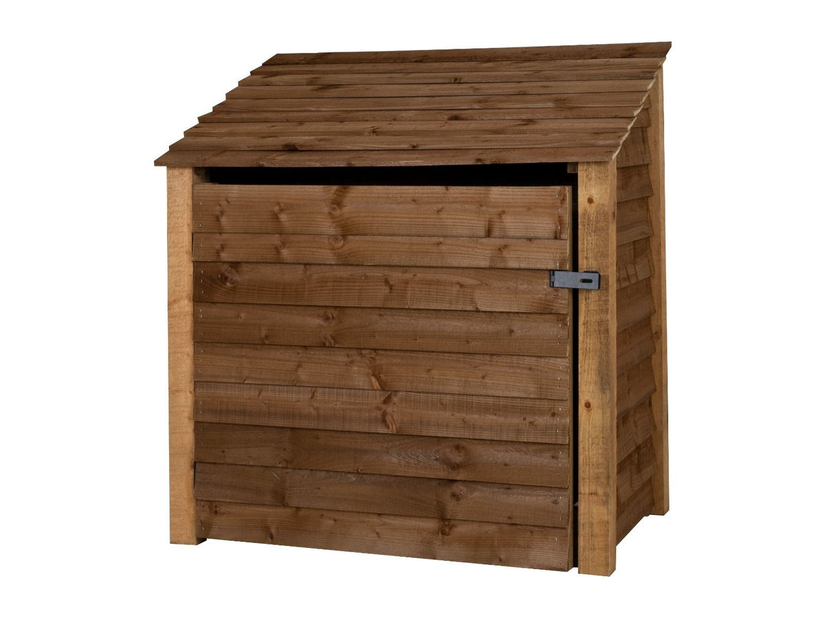 Wooden Garden Tool Storage W-119cm, H-126cm or 180cm, D-88cm - Brown Finish - SGP Garden Ltd