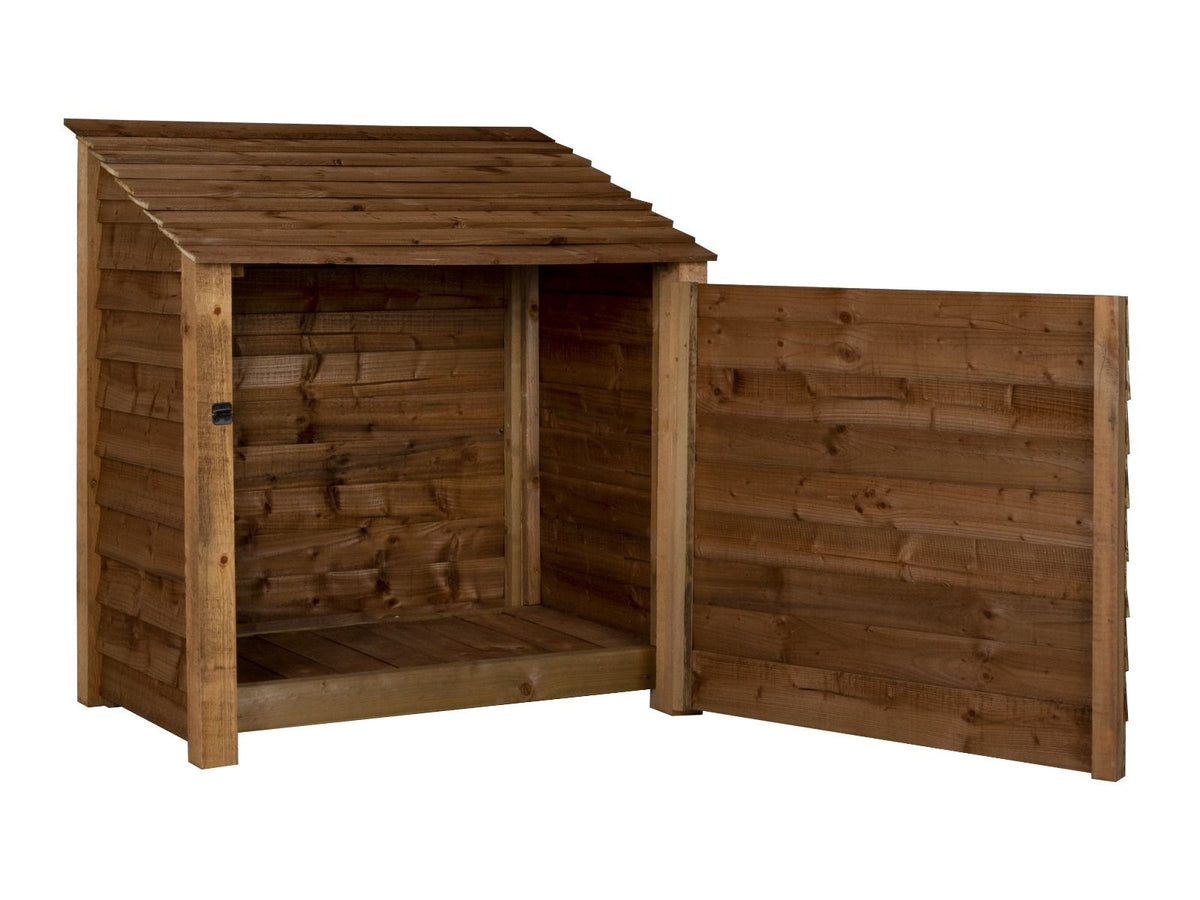 Wooden Garden Tool Storage W-119cm, H-126cm or 180cm, D-88cm - Brown Finish - SGP Garden Ltd