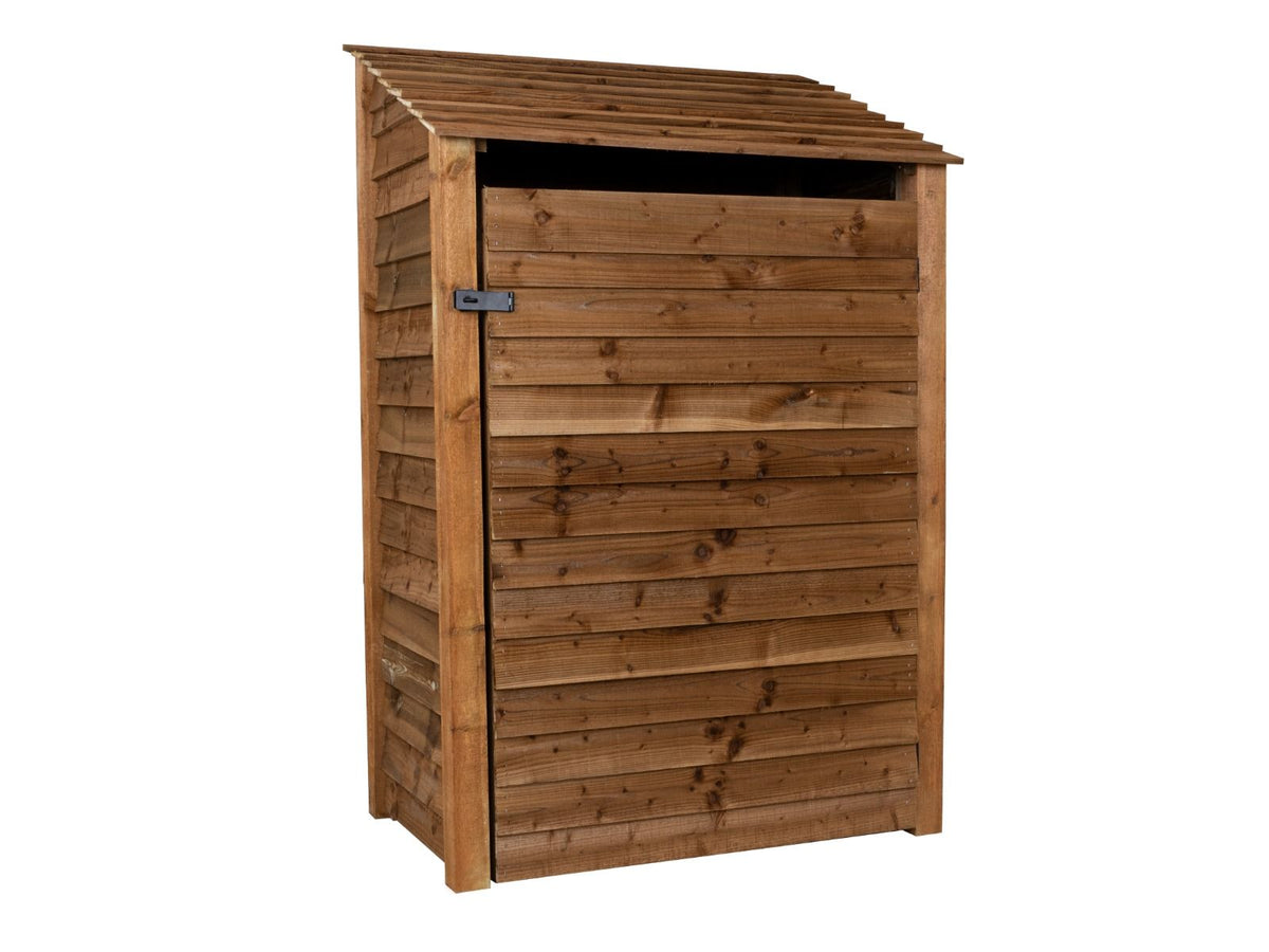 Wooden Garden Tool Storage W-119cm, H-126cm or 180cm, D-88cm - Brown Finish - SGP Garden Ltd