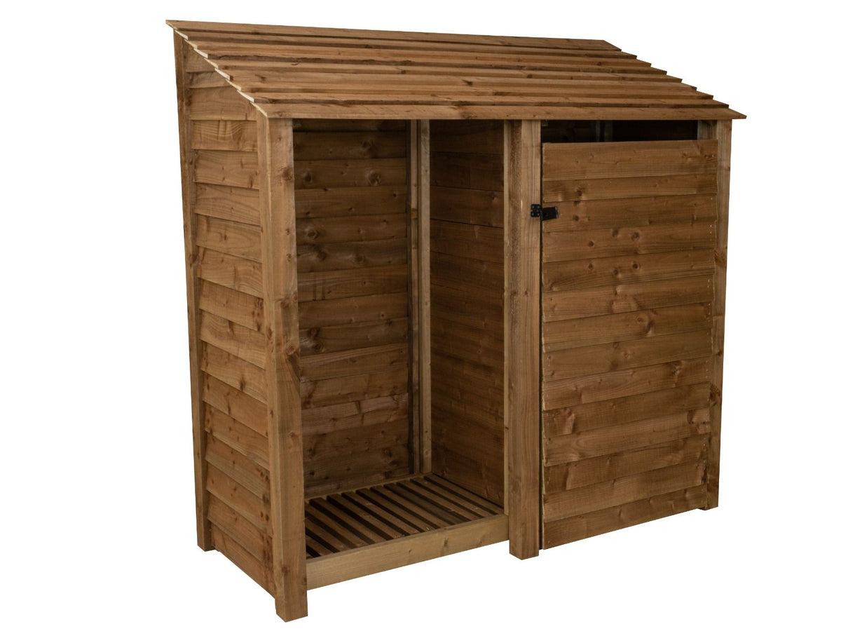 Wooden Garden Tool Storage W-187cm, H-126cm or 180cm, D-88cm - Brown Finish - SGP Garden Ltd