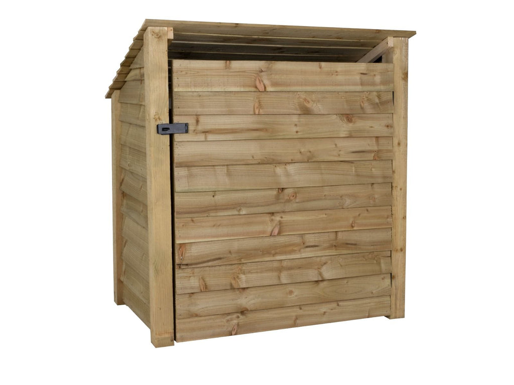 Wooden Garden Tool Storage with Shelf (Roof Sloping Back) W-119cm, H-126cm or 180cm, D-88cm - SGP Garden Ltd