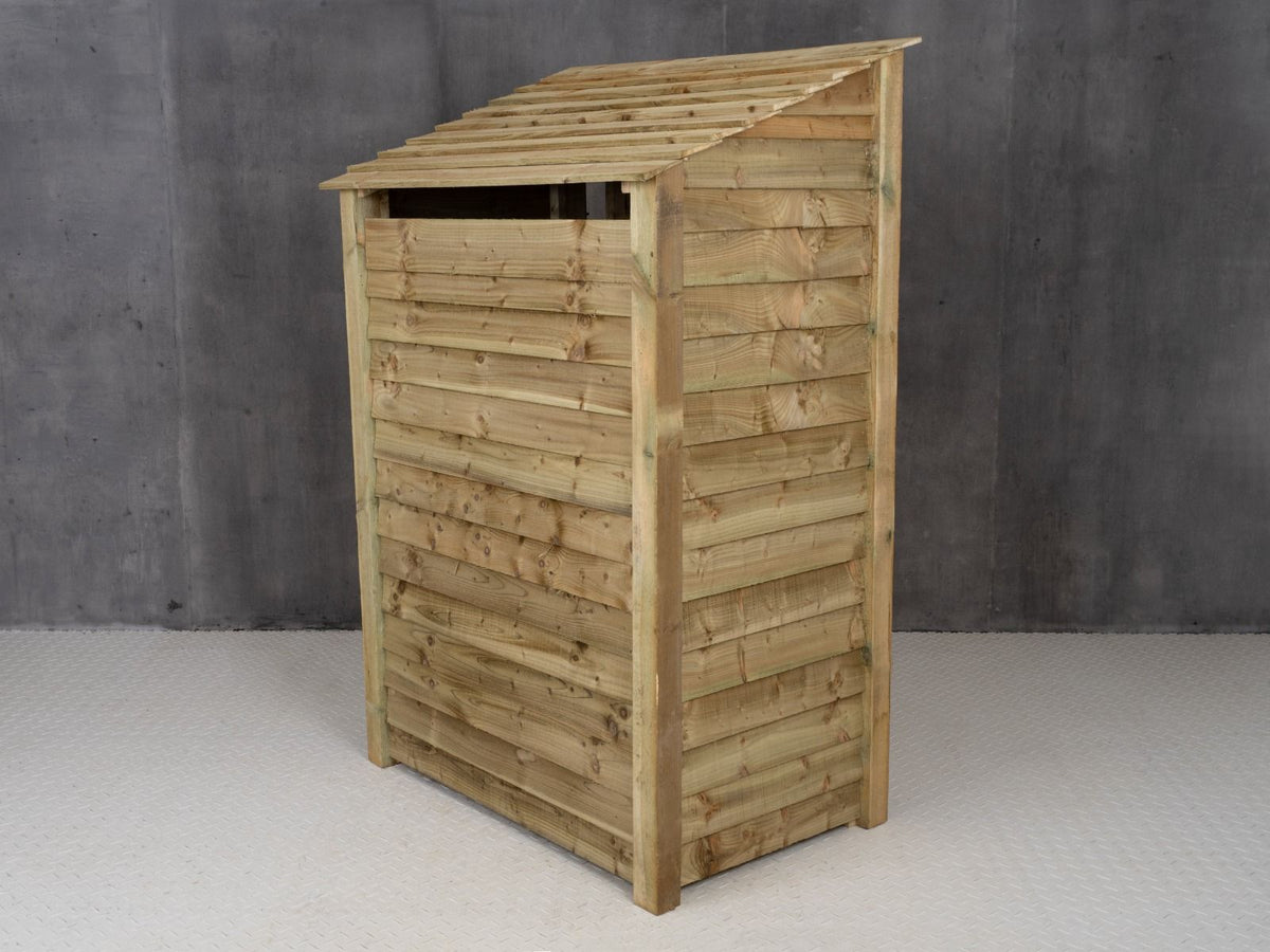 Wooden Garden Tool Storage with Shelf (Roof Sloping Back) W-119cm, H-126cm or 180cm, D-88cm - SGP Garden Ltd