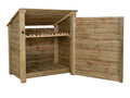 Wooden Garden Tool Storage with Shelf (Roof Sloping Back) W-119cm, H-126cm or 180cm, D-88cm - SGP Garden Ltd