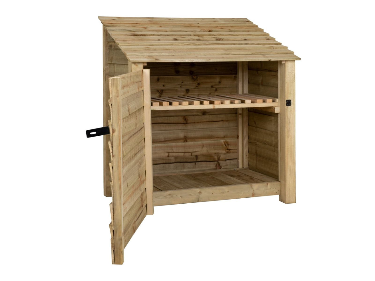Wooden Garden Tool Storage with Shelf W-119cm, H-126cm or 180cm, D-88cm - SGP Garden Ltd