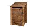 Wooden Garden Tool Storage with Shelf W-79cm, H-126cm or 180cm, D-88cm - Brown Finish - SGP Garden Ltd