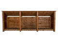 Wooden Log Store (Roof Sloping Back) W-335cm, H-126cm or 180cm, D-88cm - Brown Finish - SGP Garden Ltd