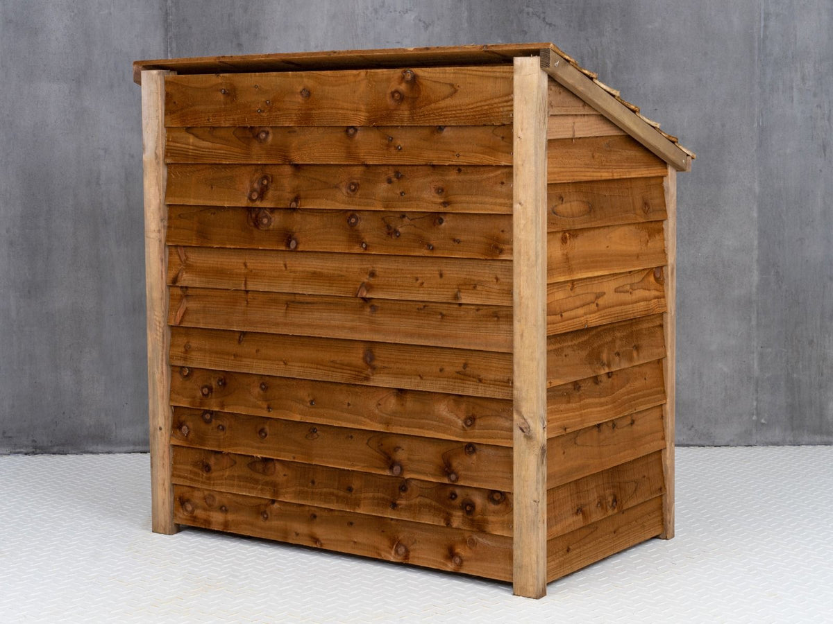 Wooden Log Store (W-119cm, H-118cm, D-71cm) - Brown Finish - SGP Garden Ltd