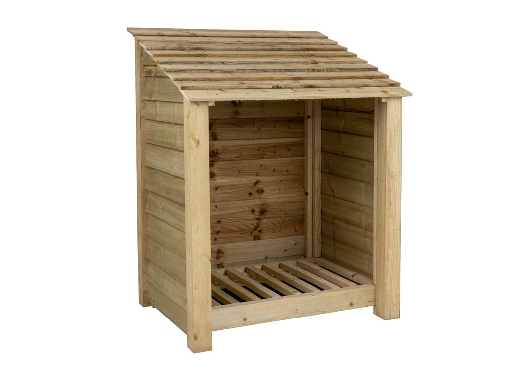 Wooden Log Store W-99cm, H-126cm Or 180cm, D-88cm - SGP Garden Ltd