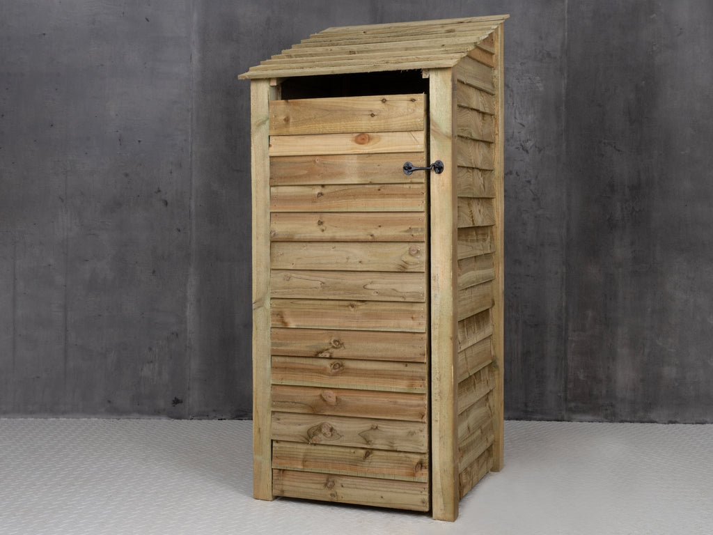 Wooden Log Store with Door and Shelf W-79cm, H-126cm or 180cm, D-88cm - SGP Garden Ltd