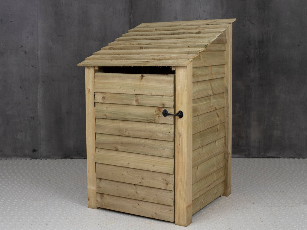 Wooden Log Store with Door and Shelf W-79cm, H-126cm or 180cm, D-88cm - SGP Garden Ltd