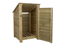 Wooden Log Store with Door (Roof Sloping Back) W-79cm, H-126cm or 180cm, D-88cm - SGP Garden Ltd