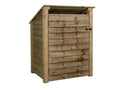 Wooden Log Store with Door (Roof Sloping Back) W-99cm, H-126cm Or 180cm, D-88cm - SGP Garden Ltd