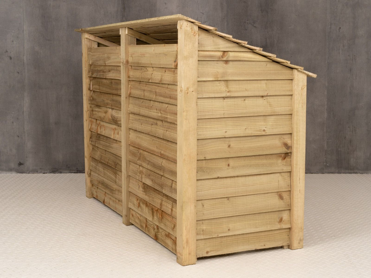 Wooden Log Store with Doors W-187cm, H-126cm or 180cm, D-88cm - SGP Garden Ltd