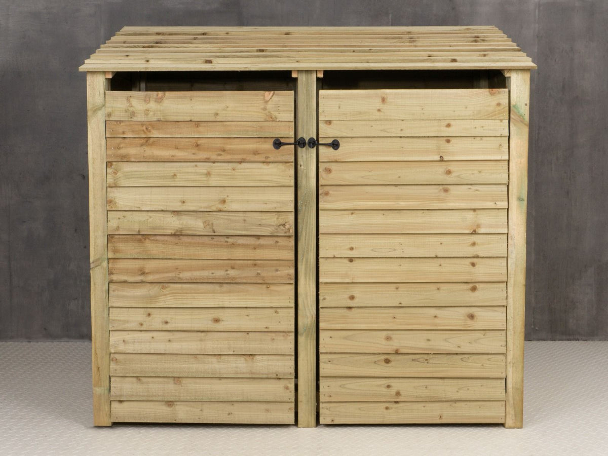 Wooden Log Store with Doors W-187cm, H-126cm or 180cm, D-88cm - SGP Garden Ltd
