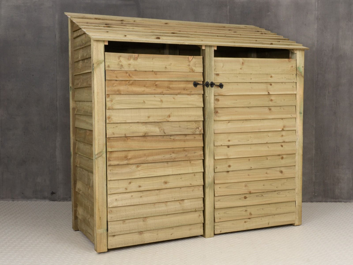Wooden Log Store with Doors W-187cm, H-126cm or 180cm, D-88cm - SGP Garden Ltd