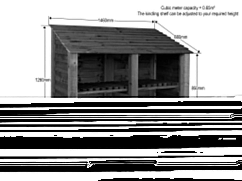 Wooden Log Store with Shelf W-146cm, H-126cm or 180cm, D-88cm - Brown Finish - SGP Garden Ltd