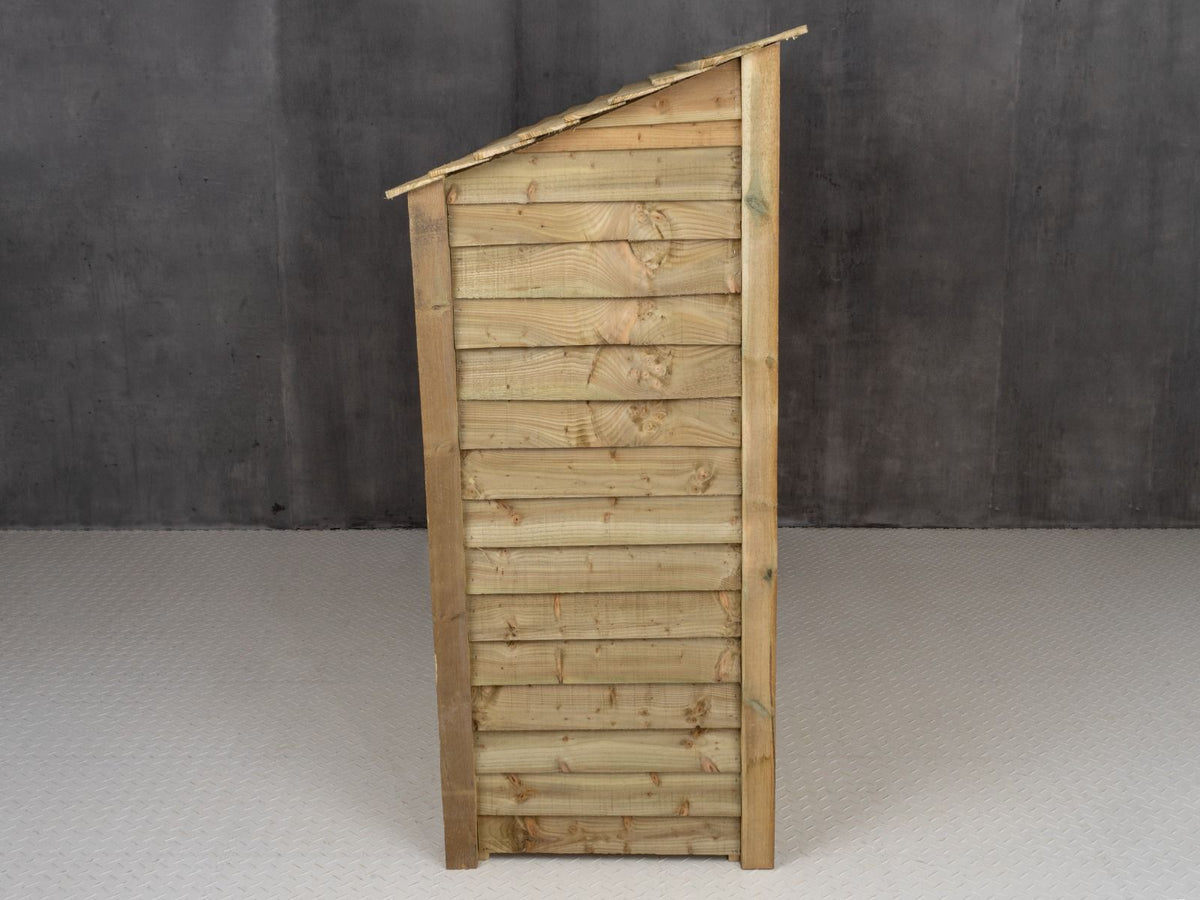Wooden Log Store with Shelf W-227cm, H-126cm or 180cm, D-88cm - SGP Garden Ltd