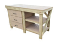 Wooden MDF top tool cabinet workbench with storage shelf (V.7) with double shelf - SGP Garden Ltd