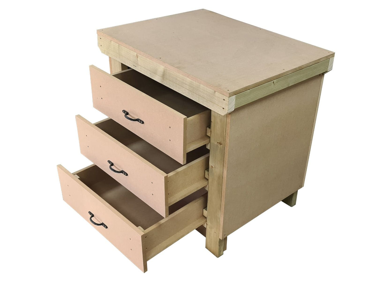 Wooden Mdf Top Workbench, Tool Cabinet (V.2) With Drawers - SGP Garden Ltd