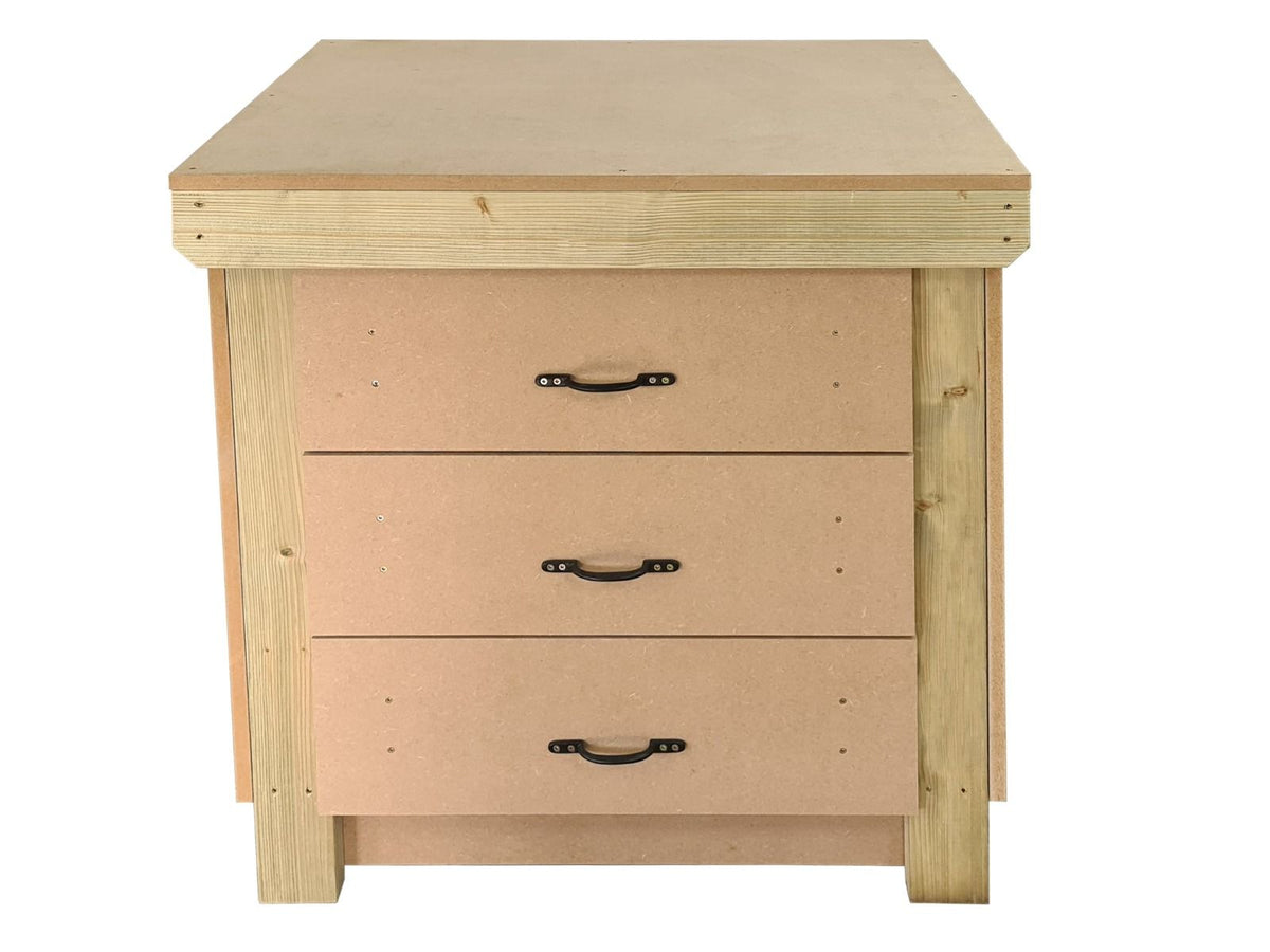 Wooden Mdf Top Workbench, Tool Cabinet (V.2) With Drawers - SGP Garden Ltd