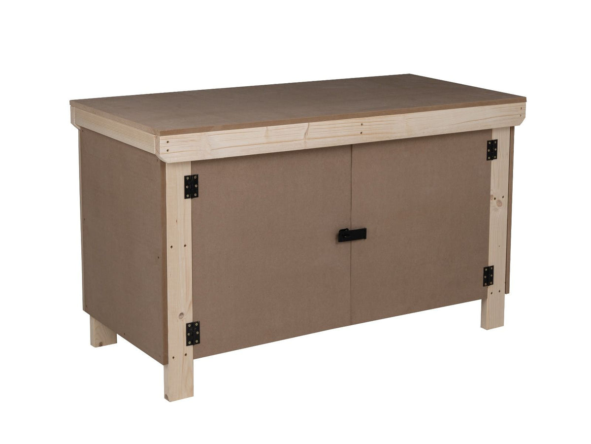 Wooden MDF Top Workbench With Lockable Cupboard (V.9) - SGP Garden Ltd