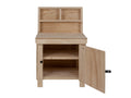 Wooden Plywood Top Workbench With Lockable Cupboard (V.9) With back panel, Double Shelf - SGP Garden Ltd