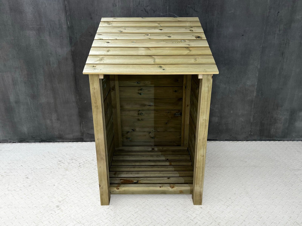 Wooden Premium Tongue/Groove Log Store (W-79cm, H-126cm or H-180cm, D-88cm) - SGP Garden Ltd