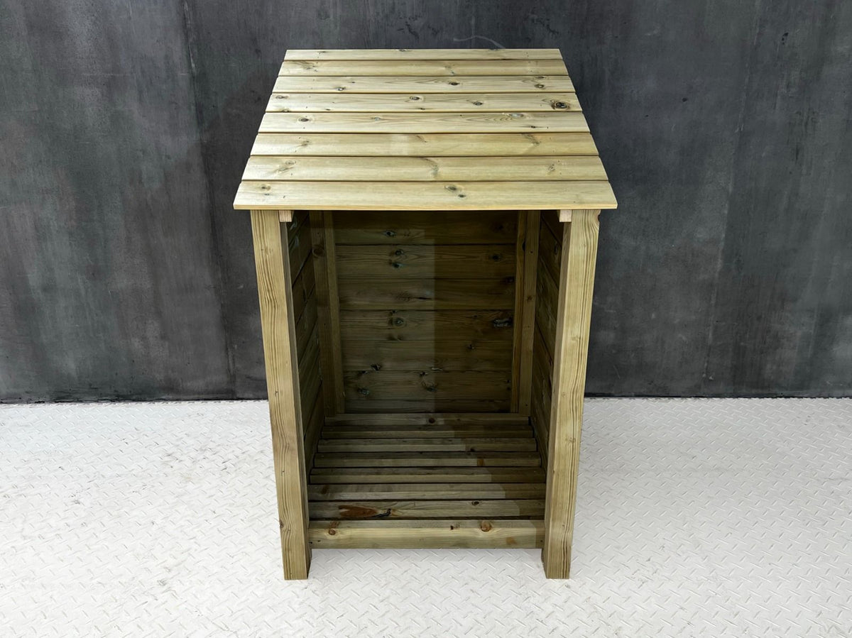 Wooden Premium Tongue/Groove Log Store (W-79cm, H-126cm or H-180cm, D-88cm) - SGP Garden Ltd
