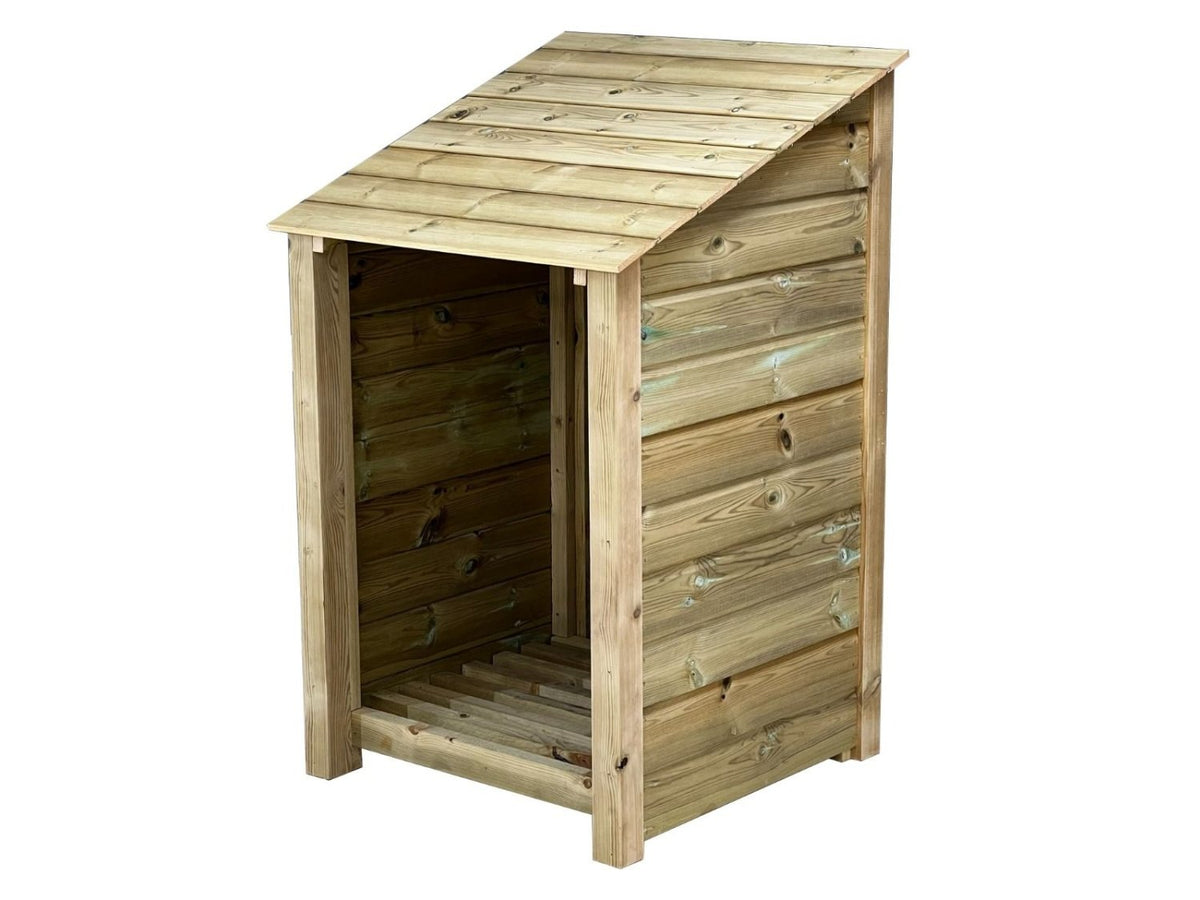 Wooden Premium Tongue/Groove Log Store (W-79cm, H-126cm or H-180cm, D-88cm) - SGP Garden Ltd