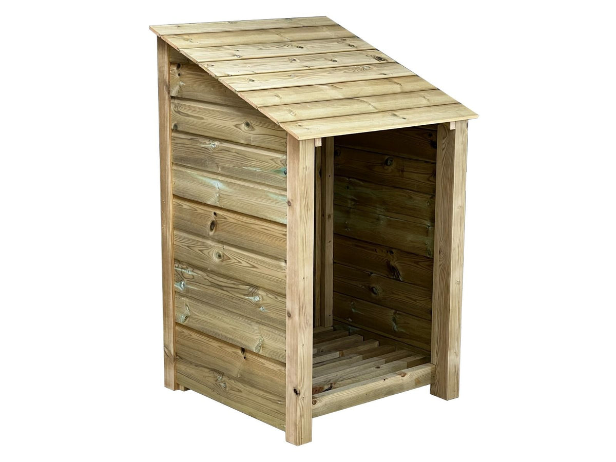 Wooden Premium Tongue/Groove Log Store (W-79cm, H-126cm or H-180cm, D-88cm) - SGP Garden Ltd
