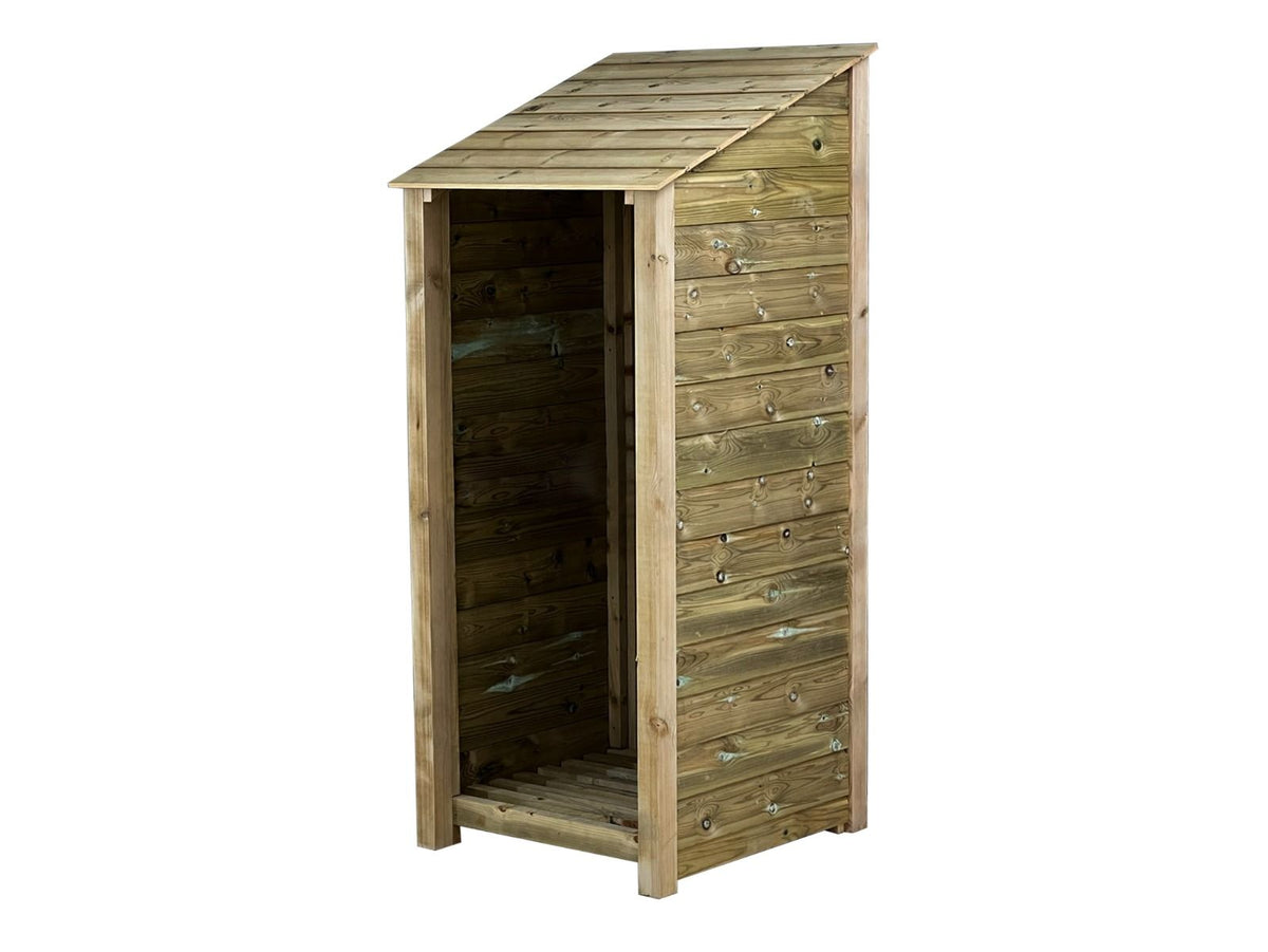 Wooden Premium Tongue/Groove Log Store (W-79cm, H-126cm or H-180cm, D-88cm) - SGP Garden Ltd