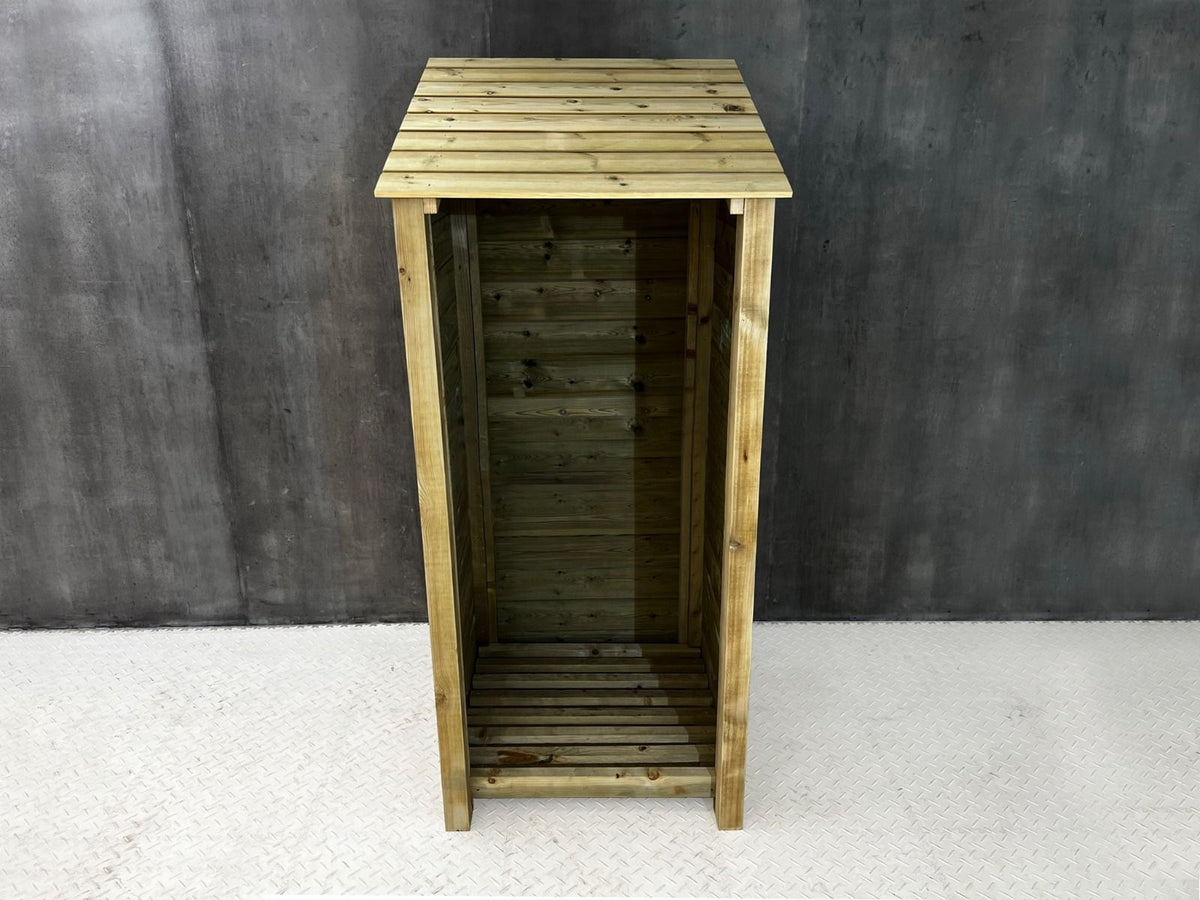 Wooden Premium Tongue/Groove Log Store (W-79cm, H-126cm or H-180cm, D-88cm) - SGP Garden Ltd