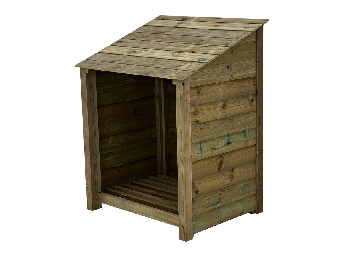 Wooden Premium Tongue/Groove Log Store (W-99cm, H-126cm or H-180cm, D-88cm) - SGP Garden Ltd
