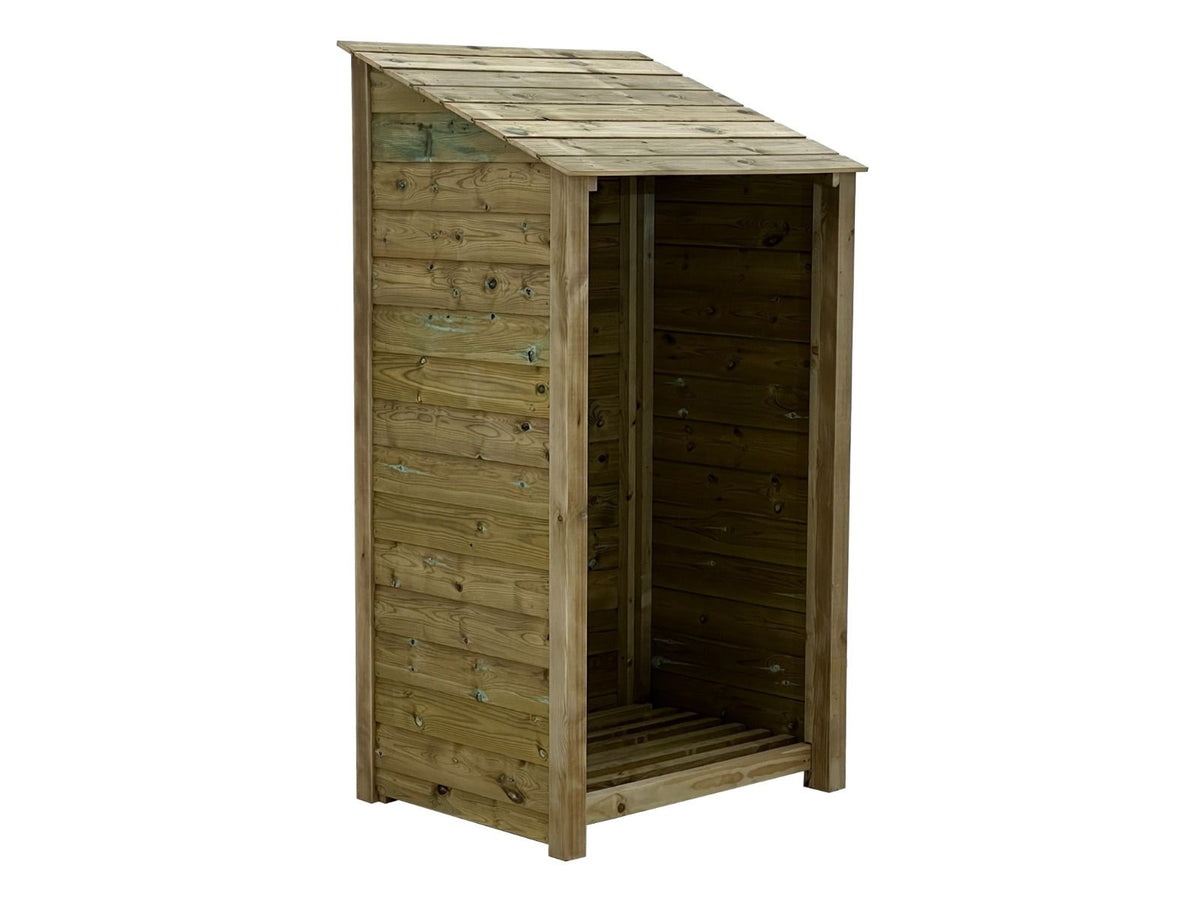 Wooden Premium Tongue/Groove Log Store (W-99cm, H-126cm or H-180cm, D-88cm) - SGP Garden Ltd