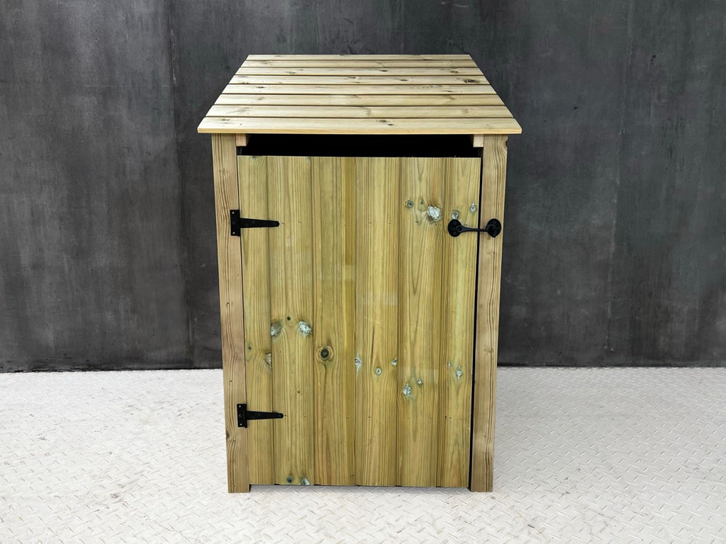 Wooden Premium Tongue/Groove Log Store with Door and Shelf (W-79cm, H-126cm or H-180cm, D-88cm) - SGP Garden Ltd