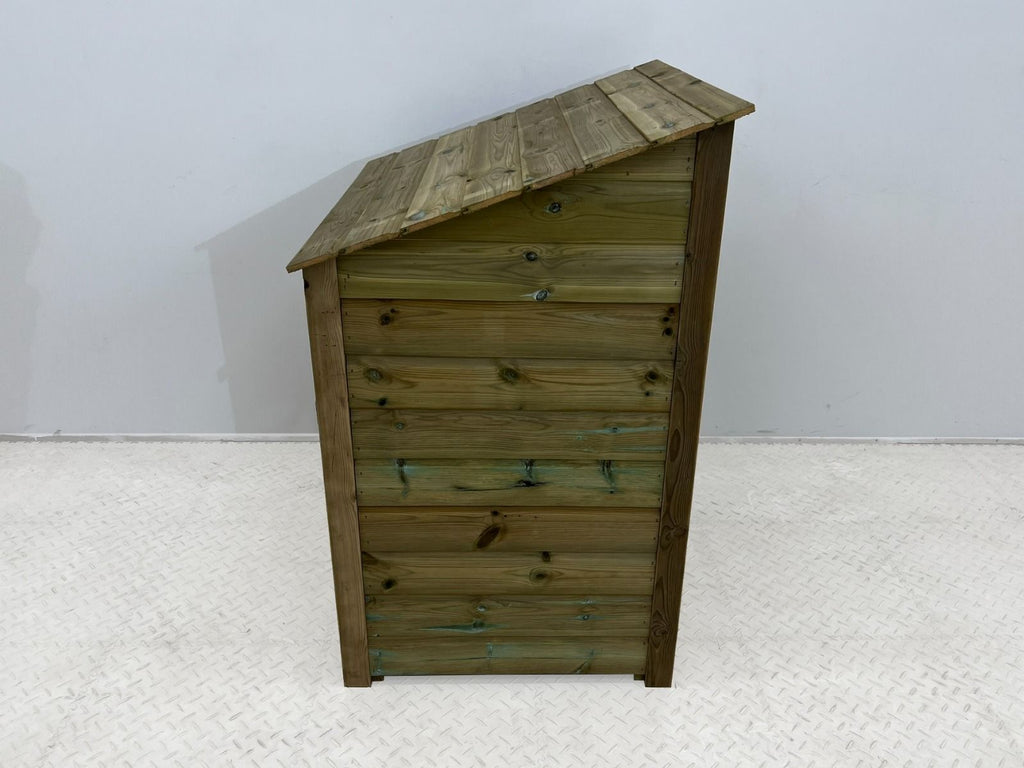 Wooden Premium Tongue/Groove Log Store with Door and Shelf (W-99cm, H-126cm or H-180cm, D-88cm) - SGP Garden Ltd