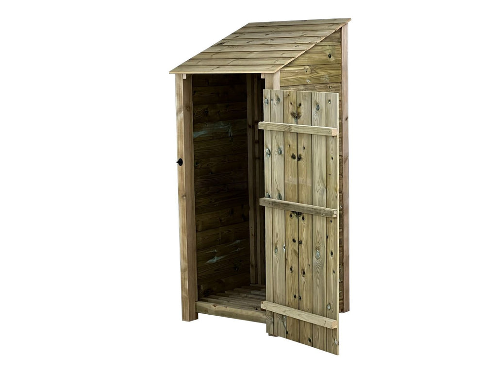 Wooden Premium Tongue/Groove Log Store with Door (W-79cm,H-126cm or H-180cm, D-88cm) - SGP Garden Ltd