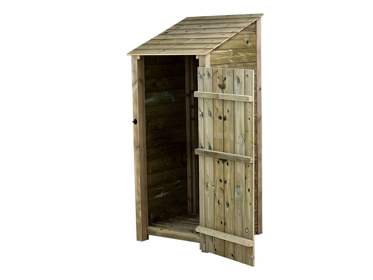 Wooden Premium Tongue/Groove Log Store with Door (W-79cm,H-126cm or H-180cm, D-88cm) - SGP Garden Ltd