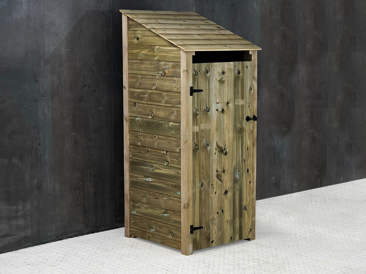Wooden Premium Tongue/Groove Log Store with Door (W-79cm,H-126cm or H-180cm, D-88cm) - SGP Garden Ltd