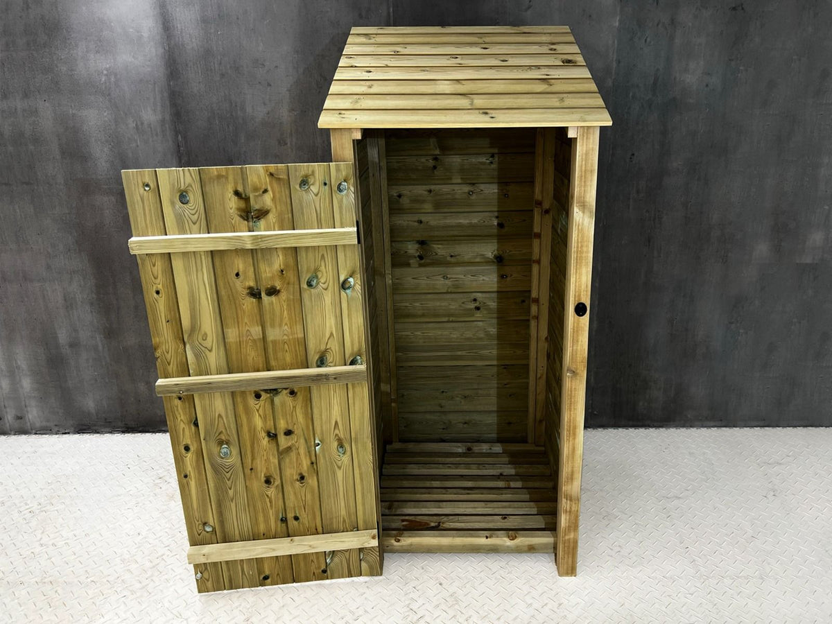 Wooden Premium Tongue/Groove Log Store with Door (W-79cm,H-126cm or H-180cm, D-88cm) - SGP Garden Ltd