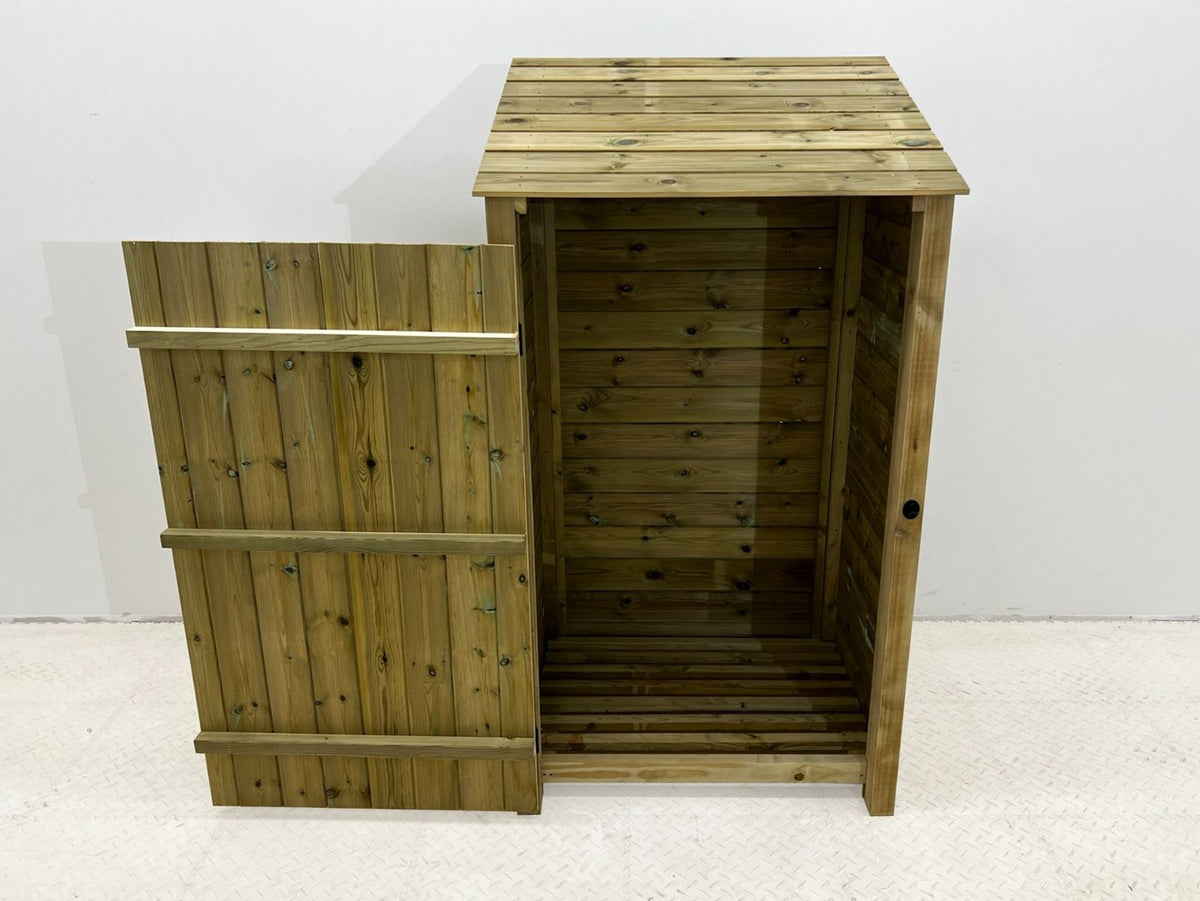 Wooden Premium Tongue/Groove Log Store with Door (W-99cm, H-126cm or H-180cm, D-88cm) - SGP Garden Ltd