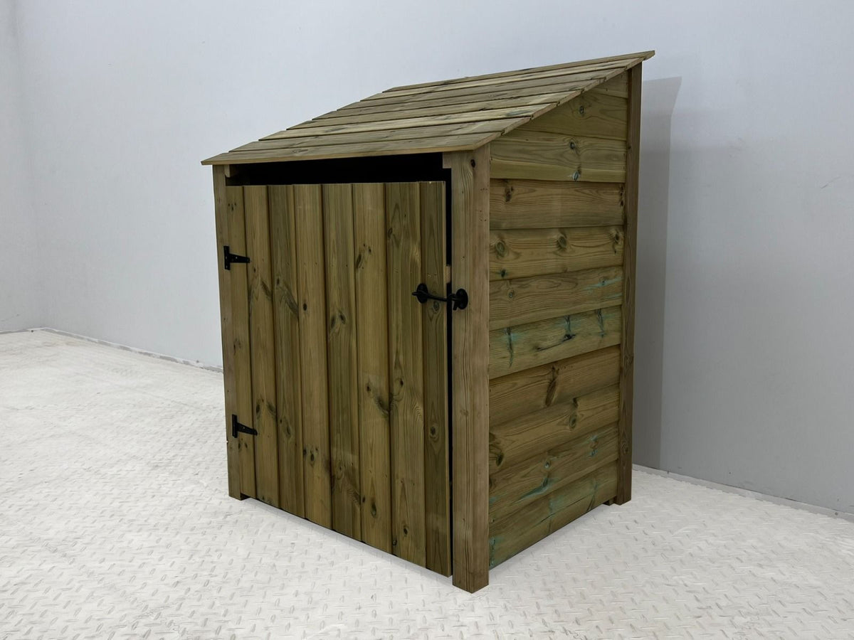 Wooden Premium Tongue/Groove Log Store with Door (W-99cm, H-126cm or H-180cm, D-88cm) - SGP Garden Ltd