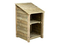 Wooden Premium Tongue/Groove Log Store with Shelf (W-79cm, H-126cm or H-180cm, D-88cm) - SGP Garden Ltd