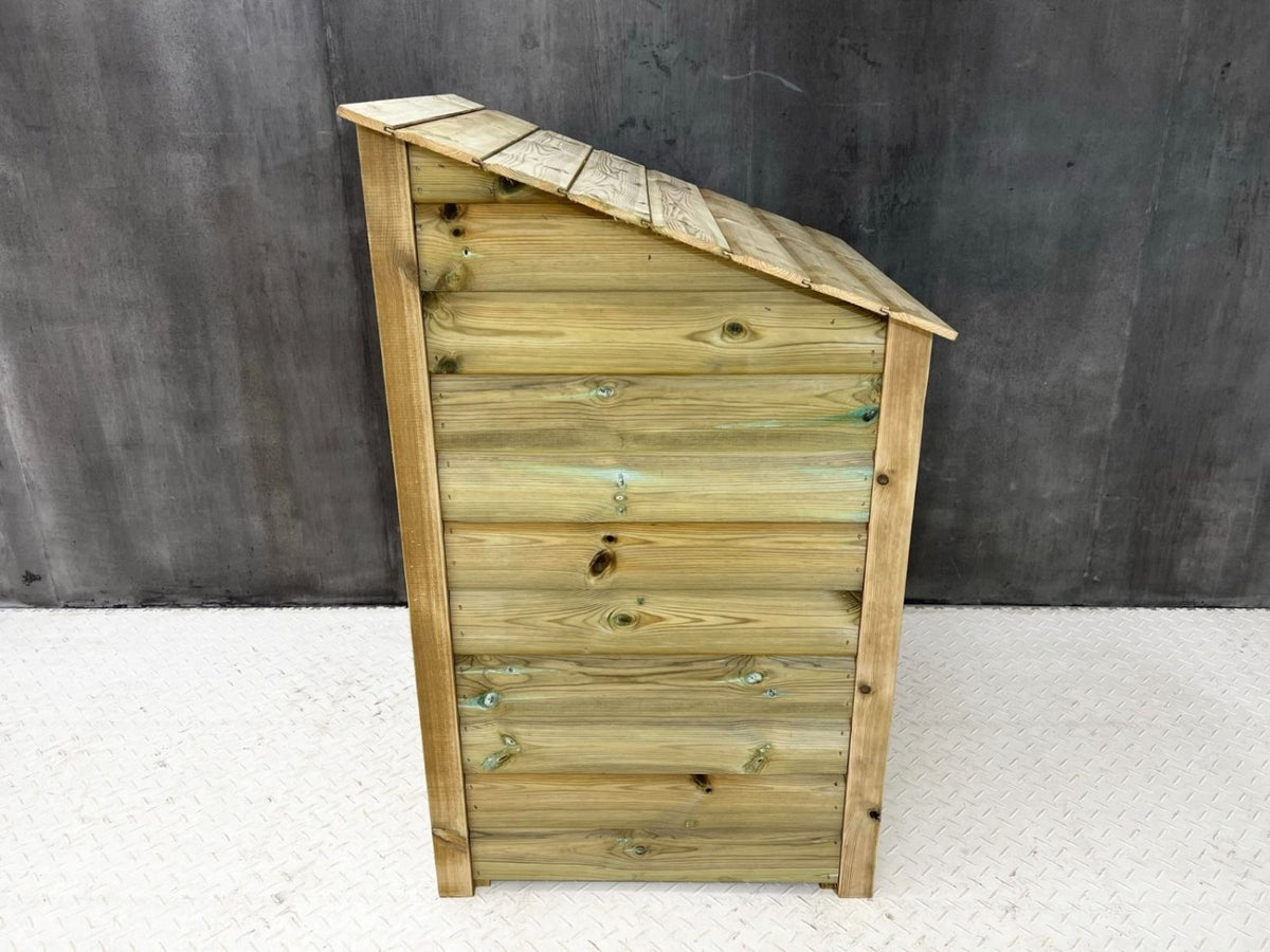 Wooden Premium Tongue/Groove Log Store with Shelf (W-79cm, H-126cm or H-180cm, D-88cm) - SGP Garden Ltd